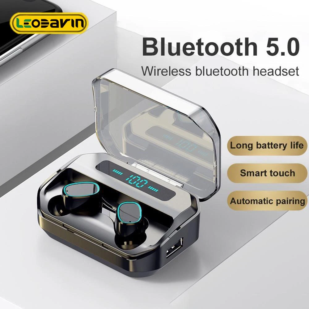Беспроводные спортивные наушники Leodavin M8 Blurtooth 5 0 водонепроницаемые Tounch control 2200