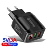 Adaptateur de chargeur USB QC 3.0 avec écran 5V 2.1A, chargeur rapide universel, adaptateur secteur mural de voyage pour Iphone 12 XiaoMi EU/US/UK ► Photo 3/6