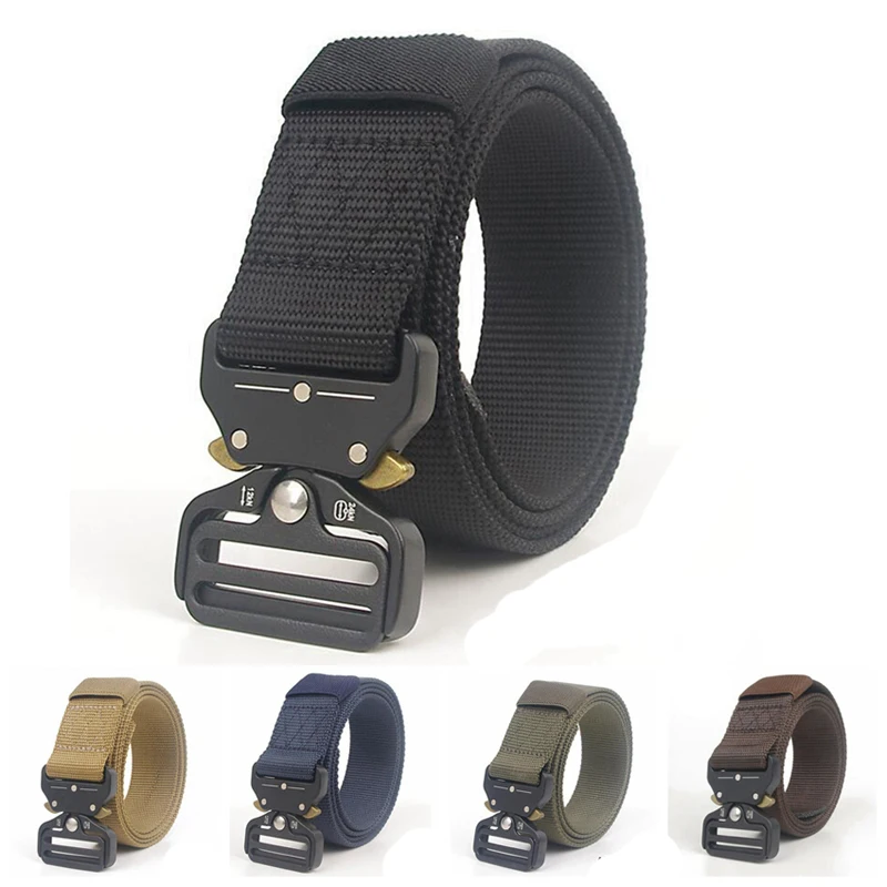 

48 Inch Tactical Belt Nylon Army Belt Men Military SWAT Combat Belts Knock Emergency Survival Belt Tactical Gear Dropship