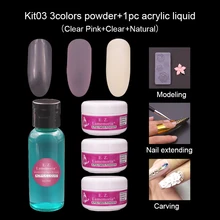 Lamemoria Профессиональный акриловый порошок кристалл дизайн ногтей Совет строитель розовый белый прозрачный порошок кристалл жидкий маникюр