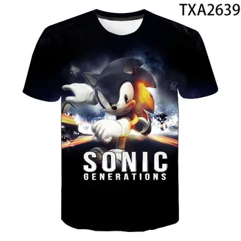 

New Sonic The Hedgehog 3D T Shirts Casual Boy girl Kids Fashion Streetwear Printed T-shirt Men Women Children Cartoon Tops Tee
