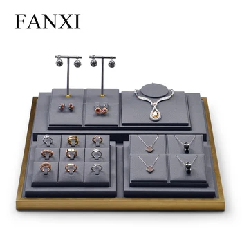 

Oirlv Jewelry Display Set Metal&Microfiber Ring Display Stand Necklace Bracelet Earring Display Set Jewelry Organizer