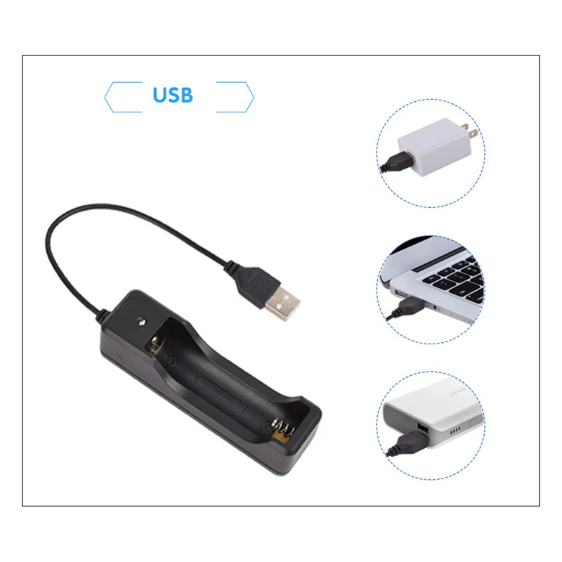 Универсальный USB зарядное устройство адаптер 3,7 V 500mAh 18650 перезаряжаемый аккумулятор USB зарядное устройство для 18650 Li-ion