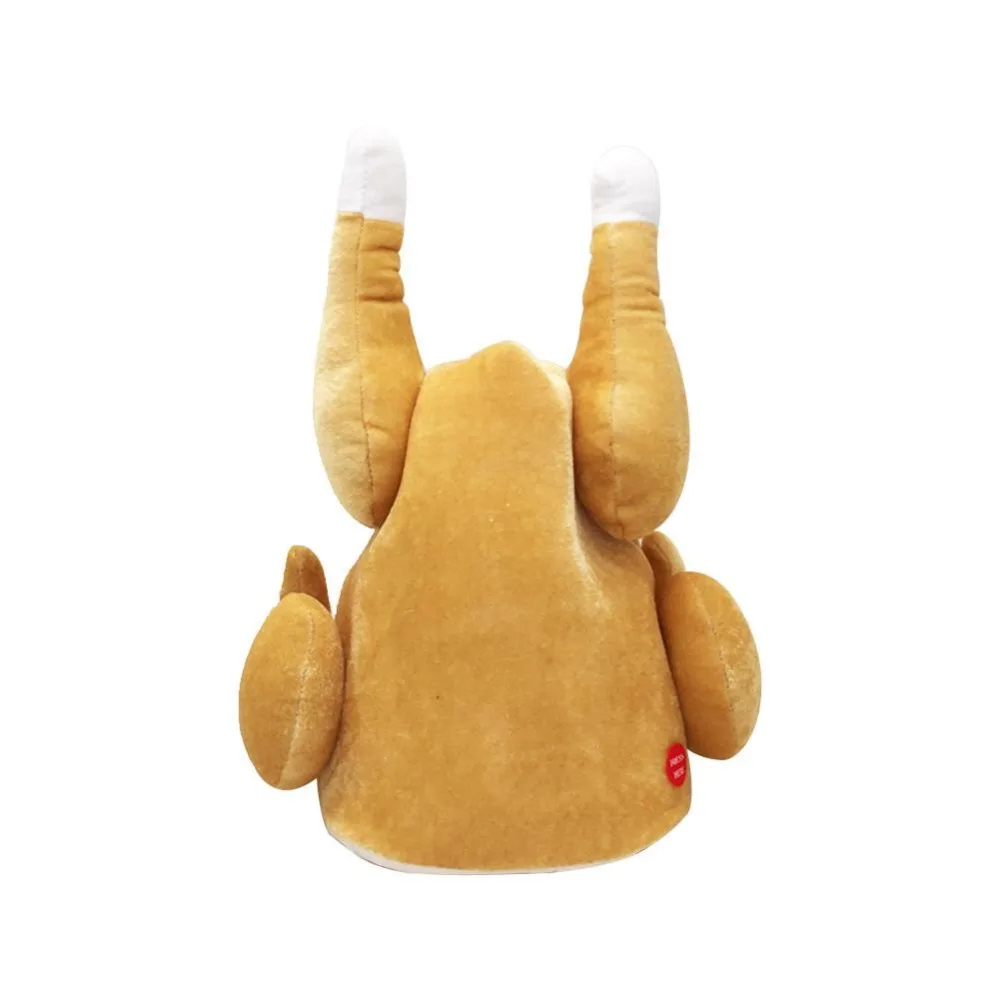 Electric Thanksgiving turkey hat will sing and dance the chicken leg cap interesting sand sculpture gift