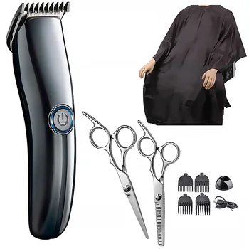 

USB Hair Clipper Home Barber Shop Hairdressing Trimmer Scissors Set Hair Trimming Grooming Kit