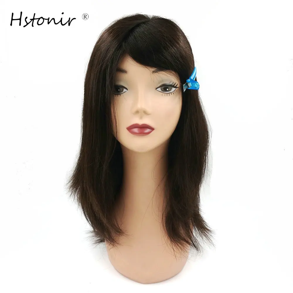 Hstonir настоящие европейские волосы remy сложенные кружева и поли покрытие спереди