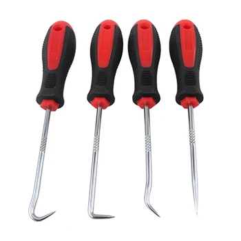 

4pcs Useful Portable Remover Hand Tool Set Puller O Ring Pick Hooks Craft Oil Seal Gasket Auto Screwdriver Car Accessories