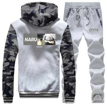 

Winter Mens Sportwear Sets Male Fleece Thick Warm Tracksuit Men Sweatshirts Outerwear Hoodies Jacket + Pants 2Pcs Suit Clothing