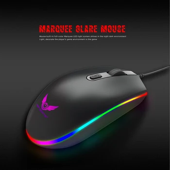 

Newest Computer Gaming Mouse 1600DPI 4 Buttons RGB LED Backlight Optical Ergonomic Mouse USB Wired Mice for LOL Computer