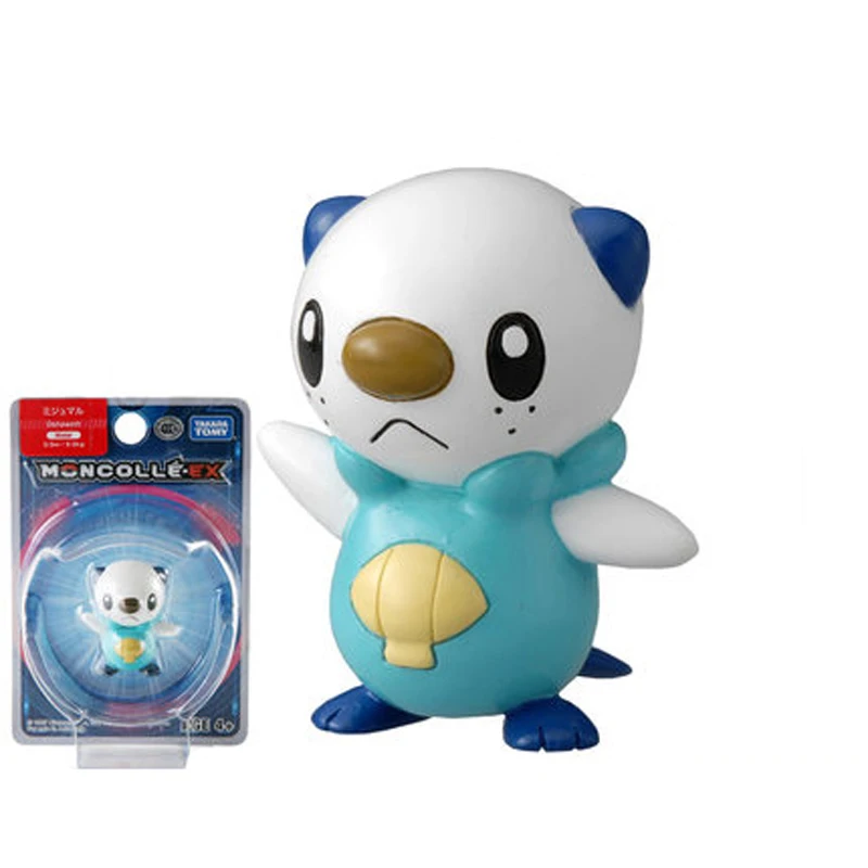 Takara Tomy подлинный Покемон чармандер белка Mimikyu Raichu Mudkip Oshawott Пикачу snorlax 4 см коллекция игрушка фигурка подарки - Цвет: 10 oshawott