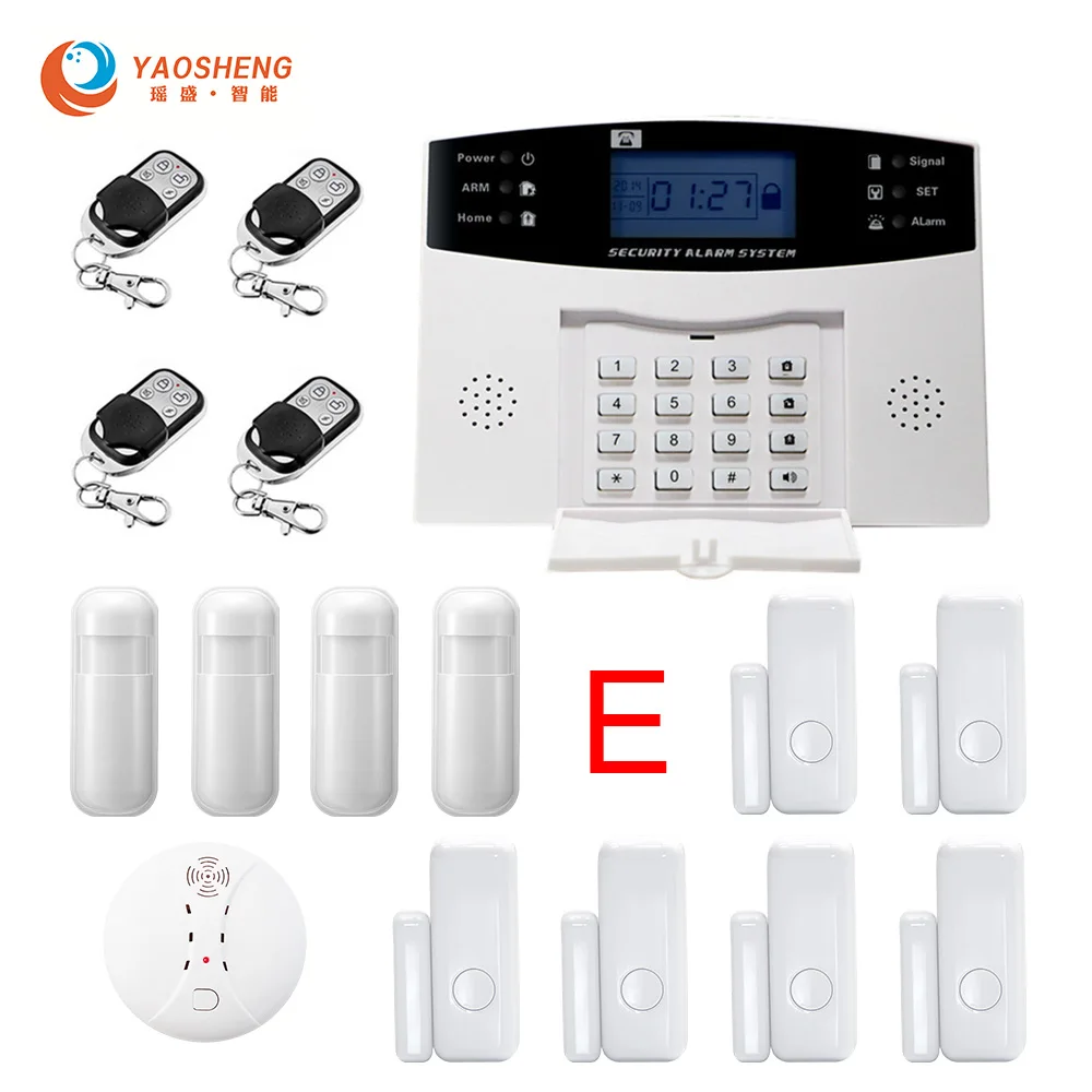 

IOS Android 433Mhz Wireless Gsm alarm Home Security safety System with Siren Motion Sensor wired smart Alarm Kit
