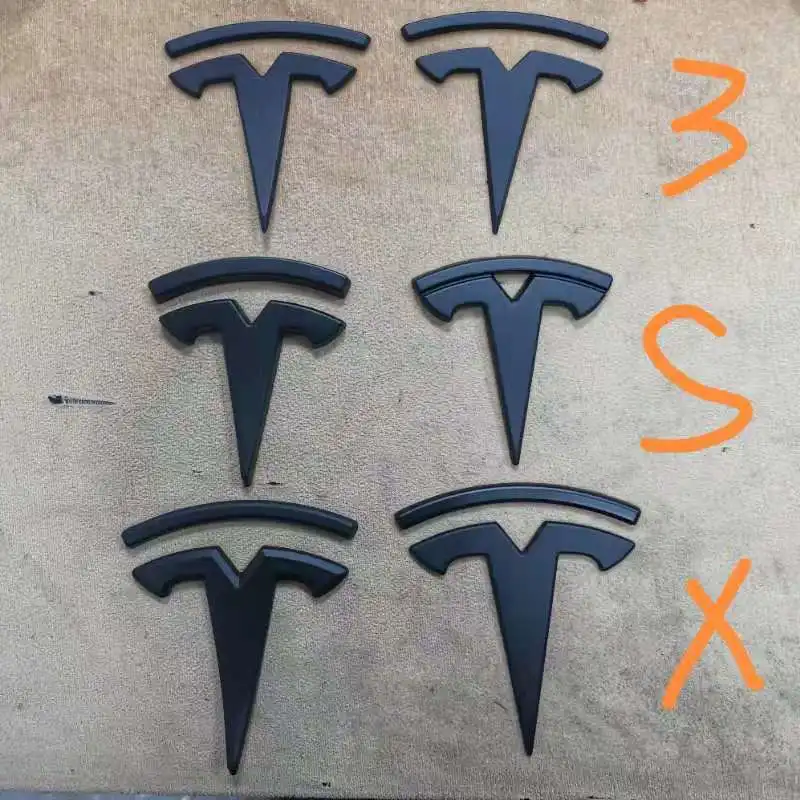 3pcs Matte Black for Tesla Model 3 Y S X  5