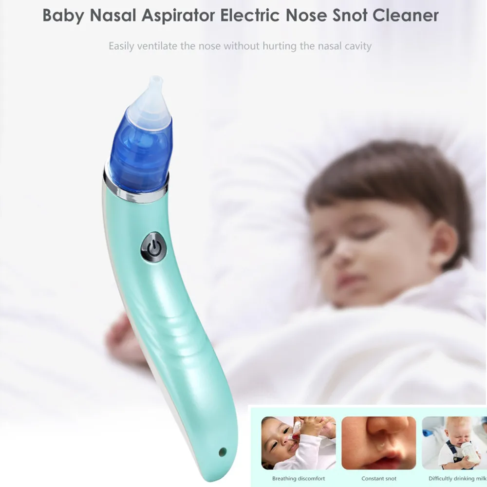Детский Электрический носовой аспиратор, очиститель носа, силиконовый всасывающий аспиратор для новорожденных, регулируемый аспиратор для ухода за ребенком