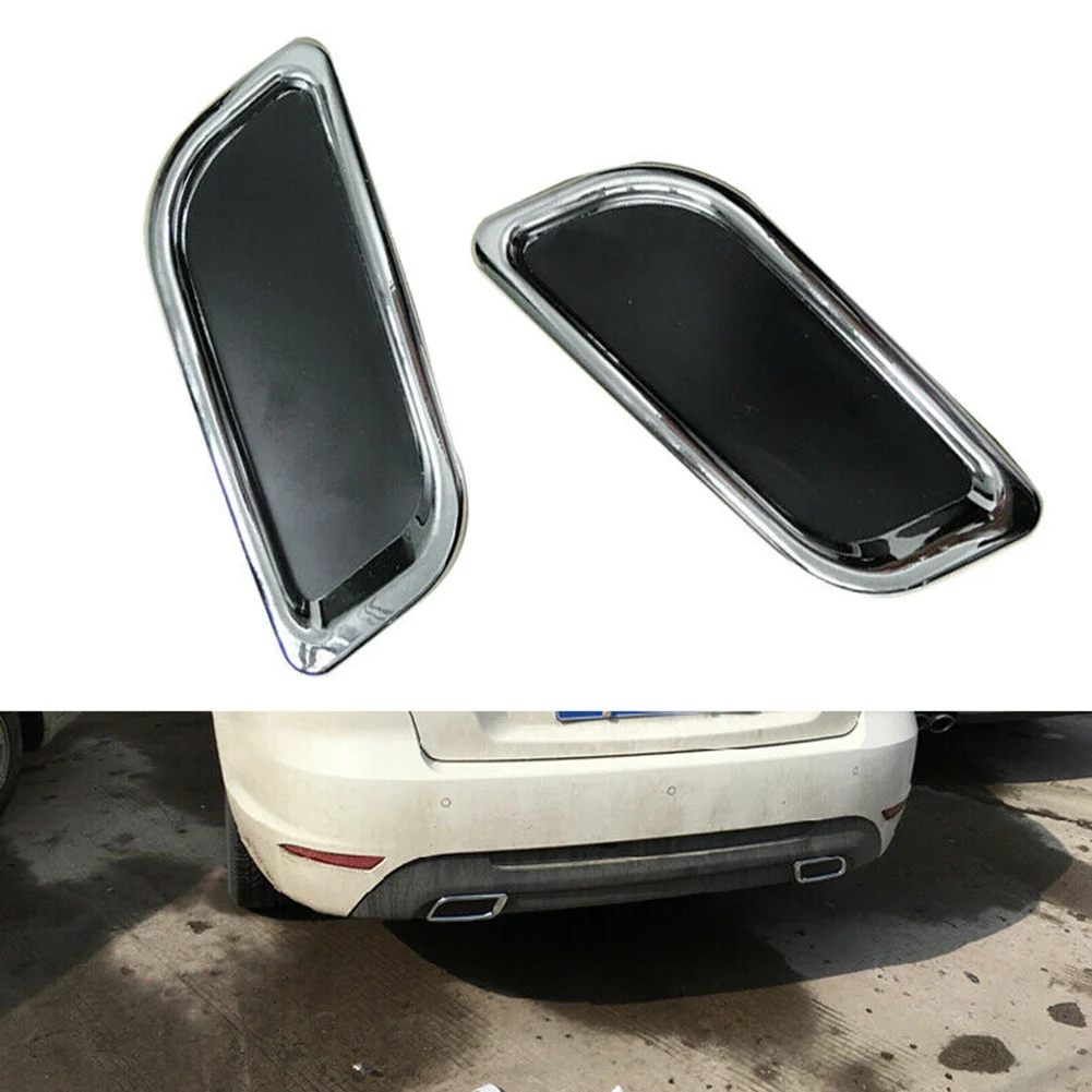 2 шт. аксессуары для стайлинга автомобилей ABS хром задний бампер отделка выхлопной трубы хвост горло наклейки для Chevrolet Chrysler Ford