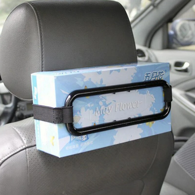 New Portable Car Sun Visor Tissue Paper Box Holder Universal Auto Seat Back  Paper Napkin Seat Back Bracket Auto Accessories - Tissue Boxes - AliExpress
