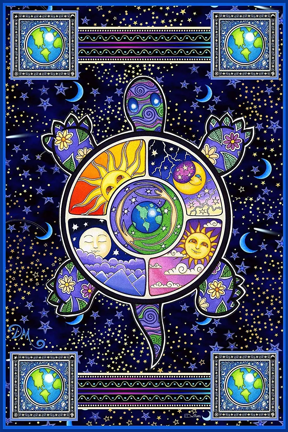 

Turtle Celestial Earth Vertical Tapestry by Dan Morris