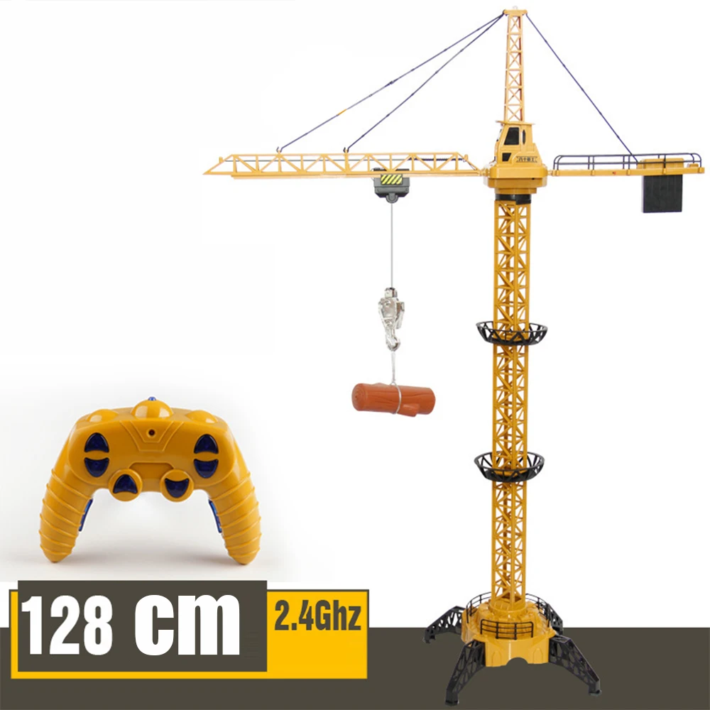 

Remote control crane 2.4G remote control simulation sound effect 6 channel toy tower crane engineering vehicle