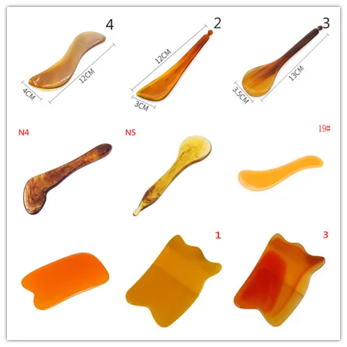 Natural Gua Sha Scraping Board Body Care Massage Tool Spa Acupuncture Scraper For Back Face Arm Leg Multi Styles