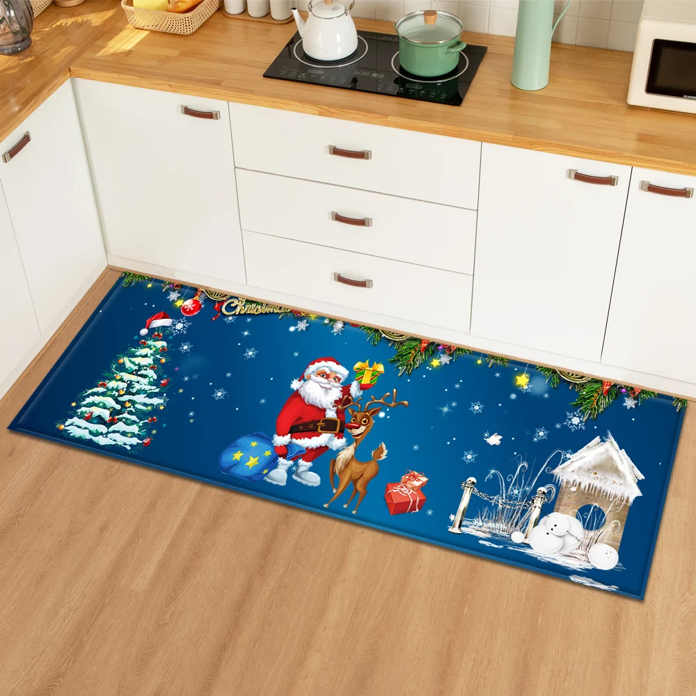 3D Рождественский коврик для кухни, коврик для входной двери, коврик для спальни, коврик для гостиной, коврик для ванной комнаты, водопоглощающий Противоскользящий коврик - Цвет: SD7-18