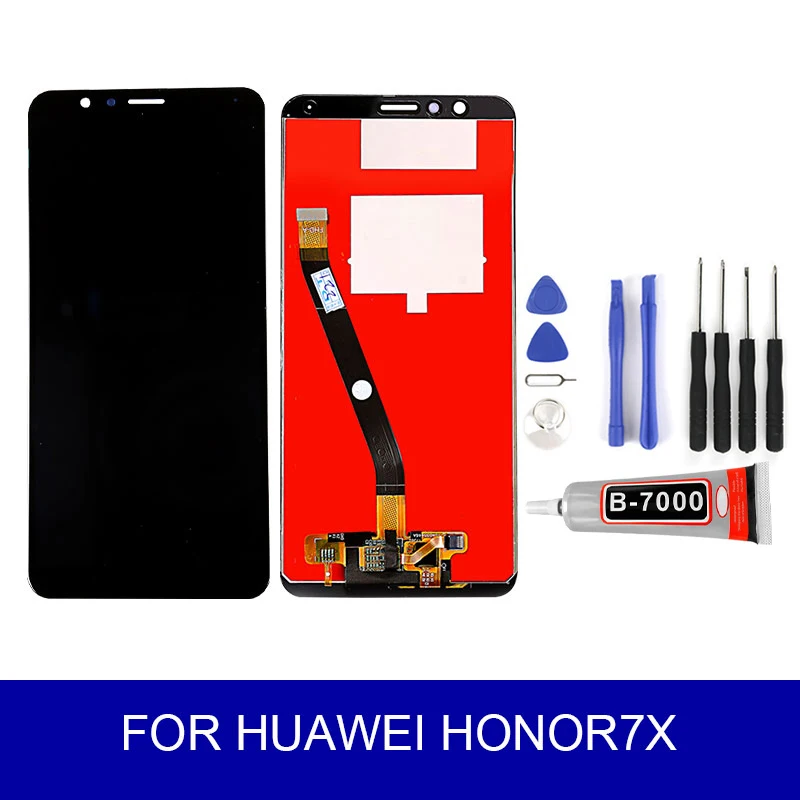 С ЖК-дисплеем для huawei Honor7X BND-TL10 BND-AL10 BND-L21/L22/L24 ЖК Дисплей Сенсорный экран в сборе Экран Запчасти для авто