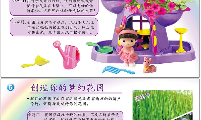 Eaki подлинный Yiqi Dream Garden развивающий DIY ручной игровой дом вид Утренней славы дети родитель и ребенок игрушка ZZB