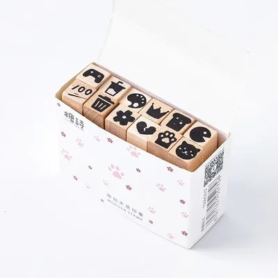 Cute Mini Diary Month Stamps Smile Face Sign Scrapbooking Material Journaling Sketchbook Planner DIY Hobby Craft Supplies life