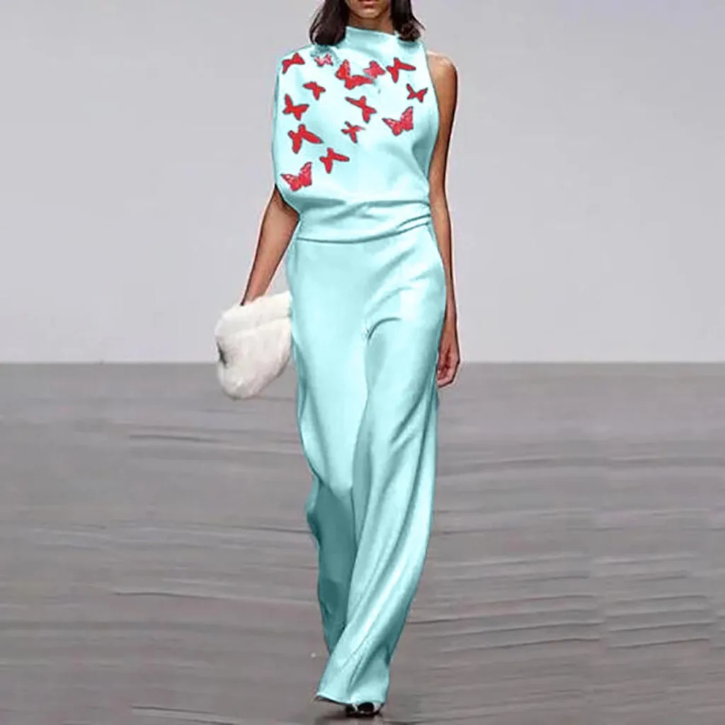 Womail jumpsuit women Elegant Print One Shoulder long Playsuit Ladies Romper Loose Overalls Fashion Wide Leg Playsuit Workwear Womail jumpsuit women Elegant Print One Shoulder long Playsuit Ladies Romper Loose Overalls Fashion Wide Leg Playsuit Workwear