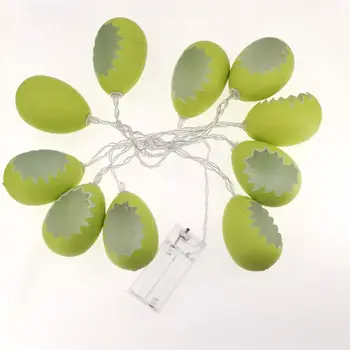 

1.5m 10led Home Garden Christianity Festival Decoration Easter Day Green Broken Eggs Ball Battery Powered Led String Lights