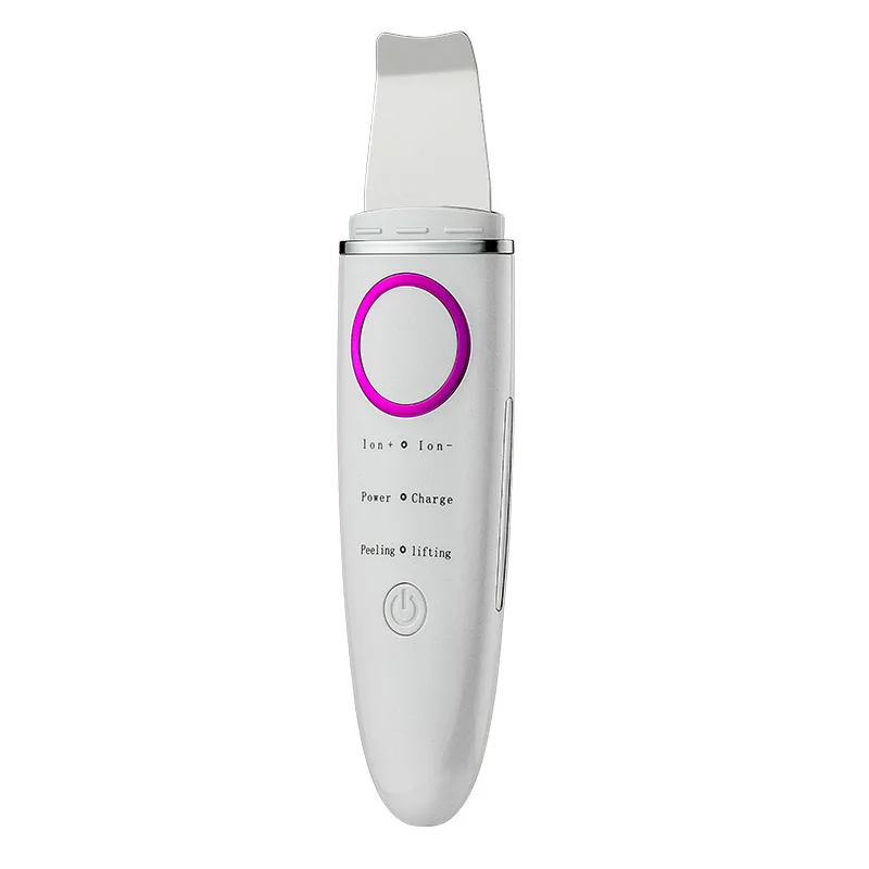SWOISS Ultrasonic Scraper Shovel Skin Purifier Clean Pores Exfoliating Shovel Face Machine Skin Scurbber Care Beauty Instrument - Color: Red