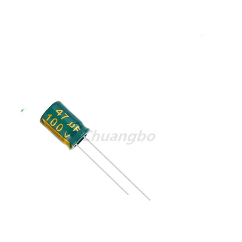 10pcs Higt quality 100V47UF 100V 47UF 8*12MM 10*13MM low ESR/impedance high frequency aluminum electrolytic capacitor