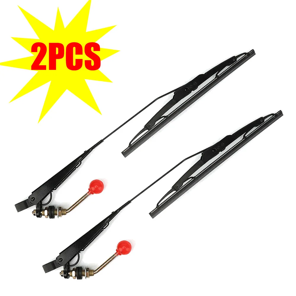 KEMIMOTO UTV Hand Operated Windshield Wiper Manual Wiper for Polaris RZR XP 900 1000 Hard Coated Or Glass Windshield - Цвет: 2 PCS
