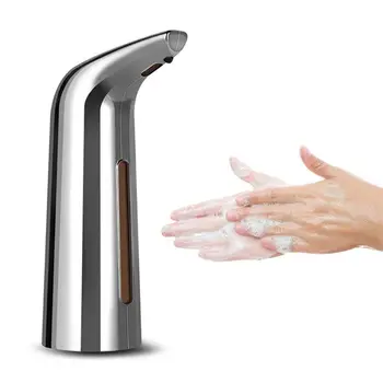 

400ML Automatic Liquid Soap Dispenser Smart IR Sensor Touchless Electroplated Sanitizer Dispensador for Kitchen Bathroom