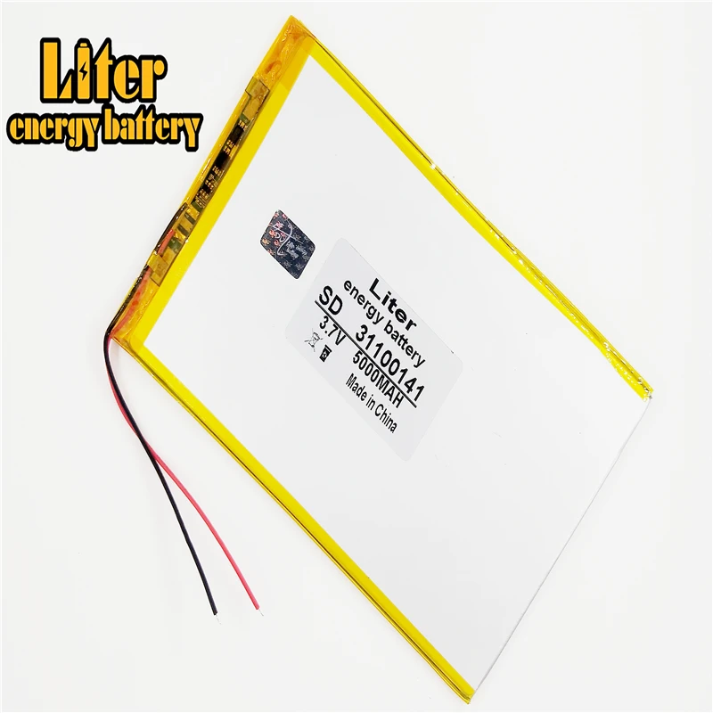31100141 полимерный литий ионный аккумулятор 3 7 V 5000mAh CE FCC ROHS MSDS сертификация