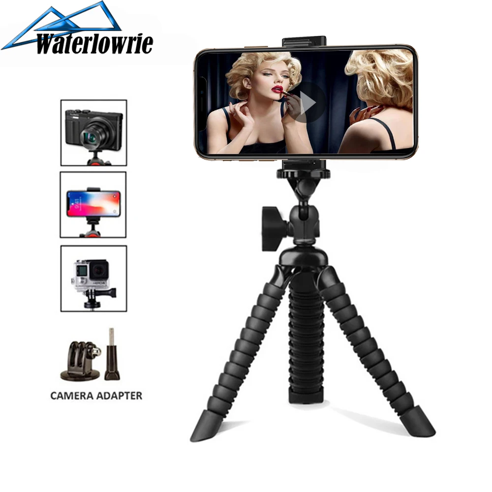 

Tripod for Mobile Phone Camera, Octopus Flexible Tripods Selfie Stick With Phone Holder for iPhone Samsung Huawei Xiaomi & GoPro