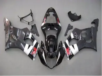 

GSXR 1000 Black Silver Grey Bodywork Fairing Injection Kit for 2003-2004 Suzuki GSX-R GS-XR 1000 K3