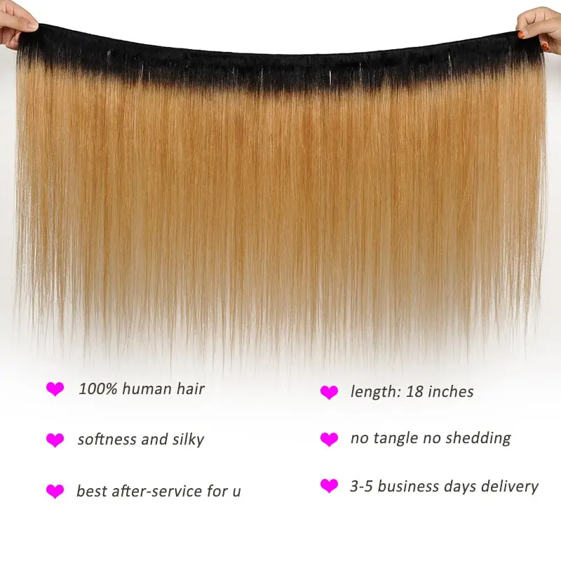 Pinshair Honey 1B 27 3 пучка с закрытыми волосами бразильские прямые волосы блонд пучки Canbe