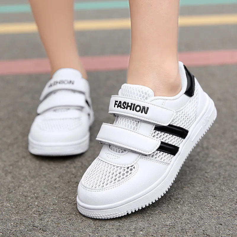 

4 Children Single Mesh Shoes BOY'S White Shoe Punched Sheet Surface 5 Summer 6 Young STUDENT'S 8 Boy White Athletic Shoes 10-Yea