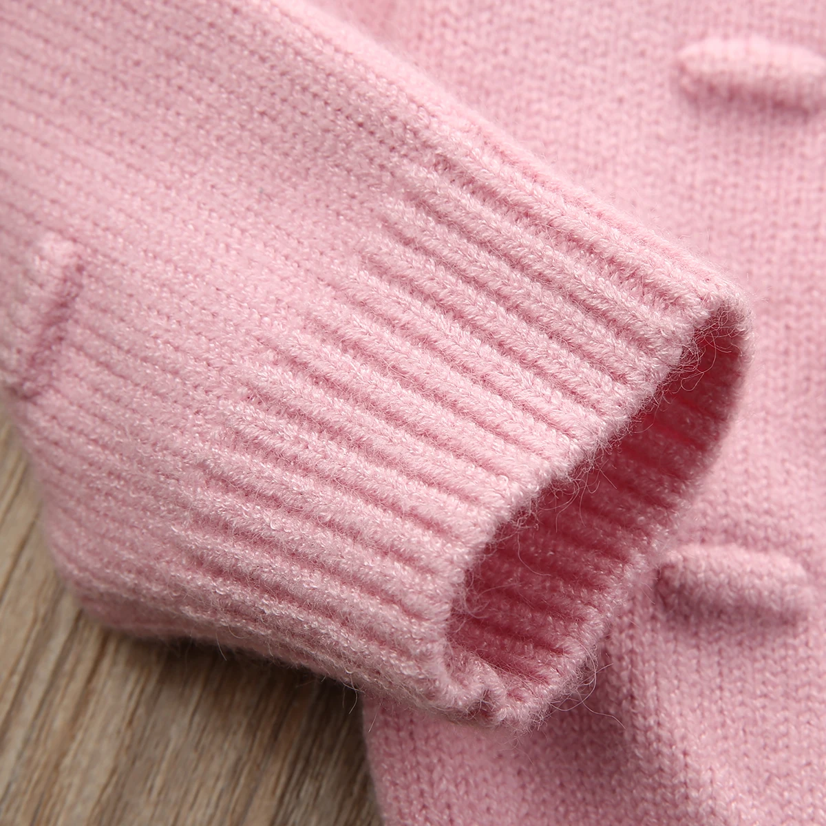 Милые детские вязаные топы с помпонами для маленьких девочек; Однотонный пуловер; джемпер; свитер; Милая осенне-зимняя одежда принцессы