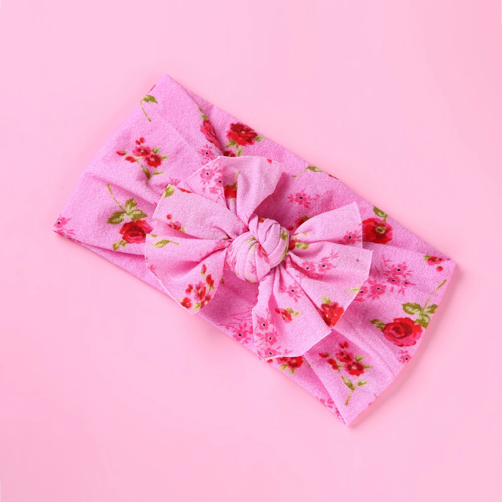 1pcs Kids Bow Knot Nylon Headband Children Girls Hair Band Turban Headband Cute Style Headwear bandeau