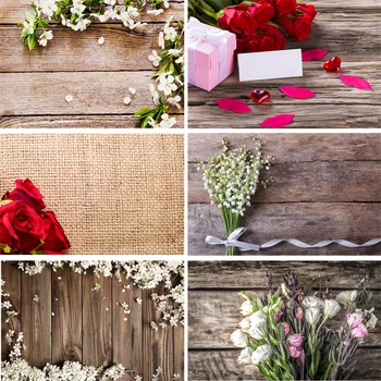 

Vinyl Custom Photography Backdrops Prop Flower and Wooden Planks Theme Photography Background 200309HK-002