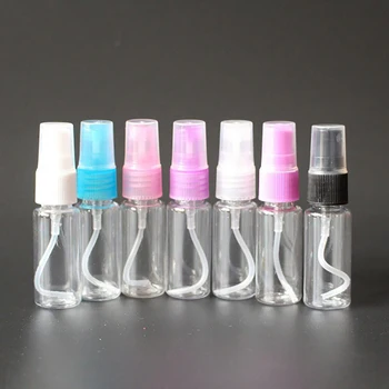 

10pcs 20ML Multifunction Transparent Plastic Trave Prefume Mist Spray Bottle Split Bottle Lotion Bottle Makeup Tool Random Color