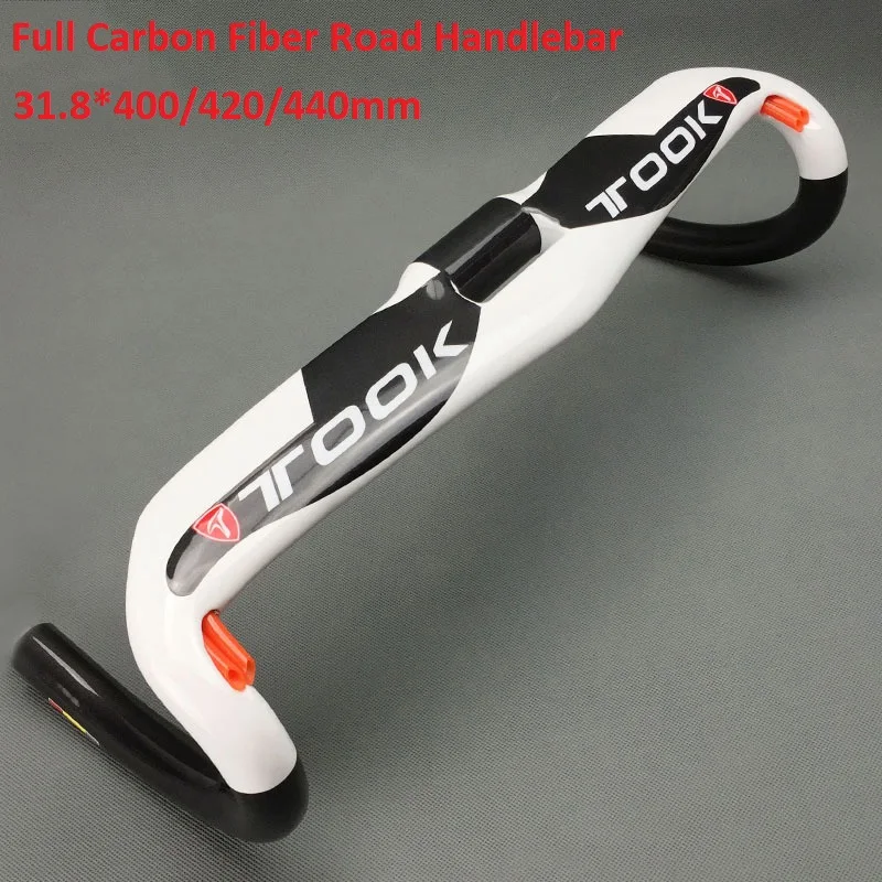 

Road Bike Full Carbon Handlebar Racing Bike Handlebar Reduce Resistance Bent Bar Drop Bar Inner Routing 400/420/440mm Bike Parts