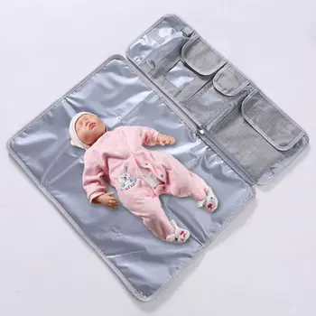 

Newborn Baby Nappy Changing Mat Foldable Waterproof Mummy Bag Toddler Changing Diaper Clutch for Travel
