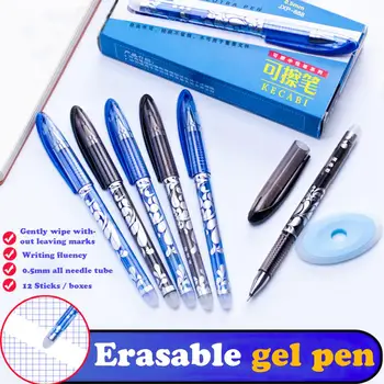 

12Pack Erasable & Refillable Gel Ink Stick Pens Fine Point Assorted Color Inks For Drawing Writing Planner And Crossword Puzzles
