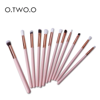 

O.TWO.O 12pcs/lot Makeup Brushes Set Primer Eyebrow Eyeshadow Eyeliner Lip Blush Brush Cosmetics Brush Set Soft Synthetic Hair