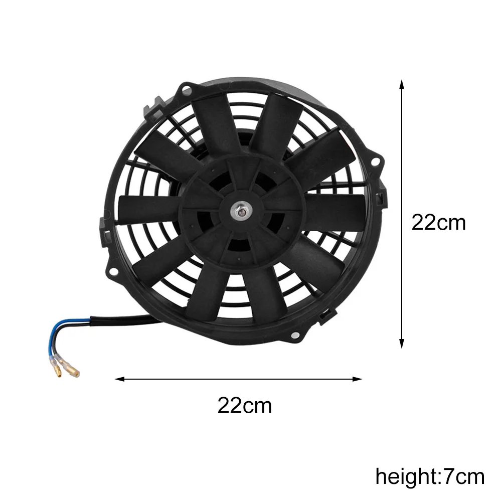 Комплект 7 дюймов радиатор охлаждения тонкий вентилятор Push Mount тяните части интеркулера 12 В Универсальный Профессиональный автомобиль электрический