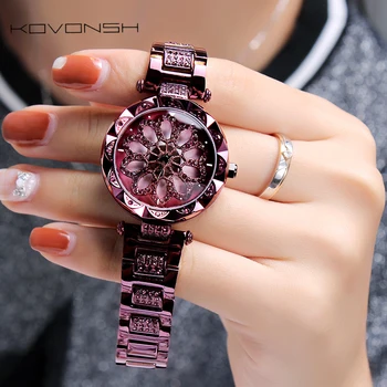 

KOVONSH Women Watch Women's Watches Women Female Ladies Watch Woman's Senior Diamond Watch 2020 Stainless Steel Dropshipping