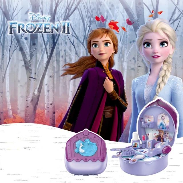 dannelse glide kost Disney Frozen 2 Makeup Toys Children's Princess Elsa Anna Simulation Play  House Dresser Girl Toy Birthday Gift Accessories - AliExpress