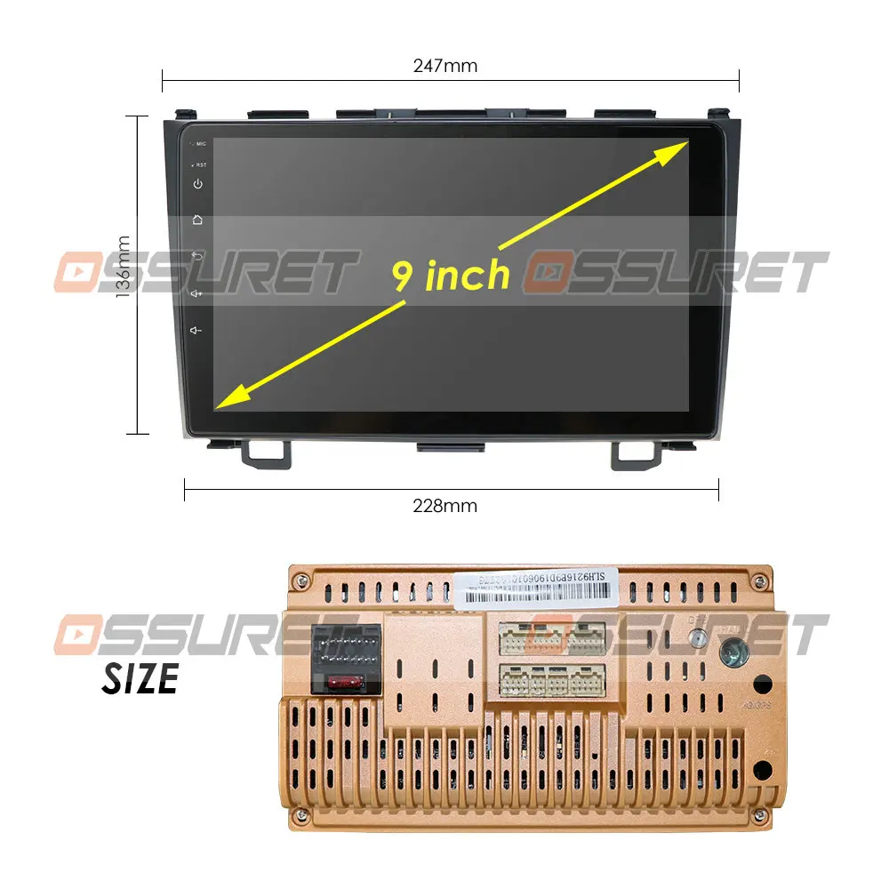 2din Android 10 9 ''автомобильный мультимедийный плеер для Honda CRV CR V 3 2006 2007 2008 2009 2010 2011