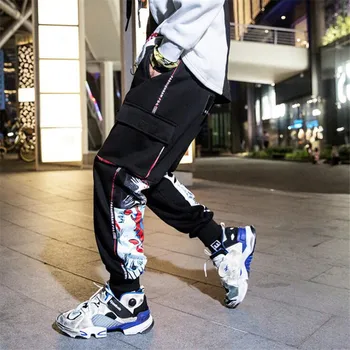 

NAGRI Casual Sweatpants Men 2020 Winter Cotton Harem Pants 3D Graffiti Printing Hip Hop Streetwear Male Harajuku Joggers Pants